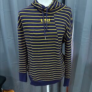 Antigua LSU Purple and Yellow Striped Apparel